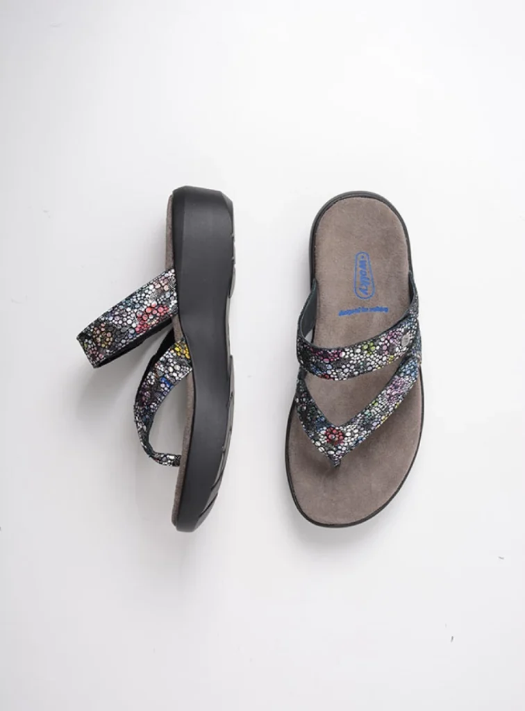 Wolky Sandals 00202 Hobie 49970 black multi suede