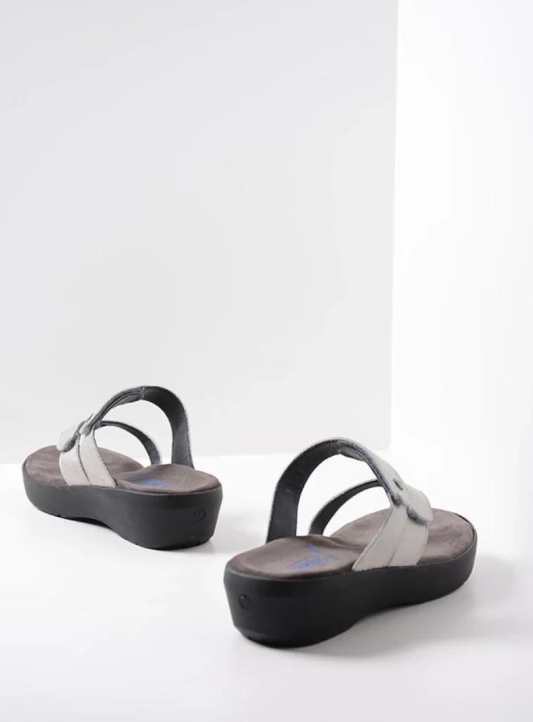 Wolky Sandals 00202 Hobie 71130 silver leather