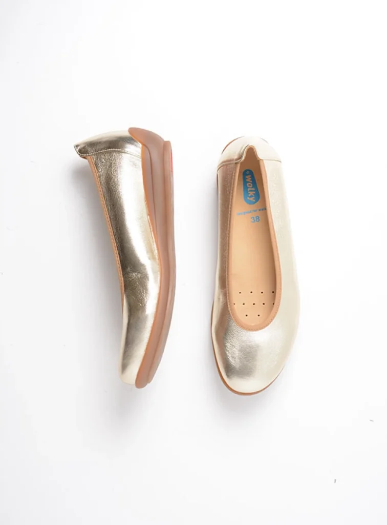 Wolky Ballet pumps 00386 Duncan F2F 80120 champagne biocare