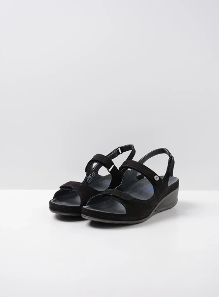 Wolky Sandals 00425 Shallow 10000 black nubuck