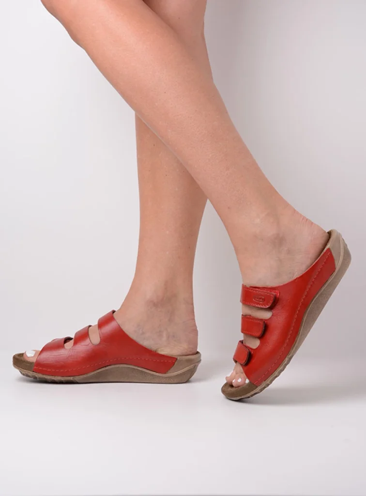 Wolky Sandals 00532 Nomad 50500 red oiled leather