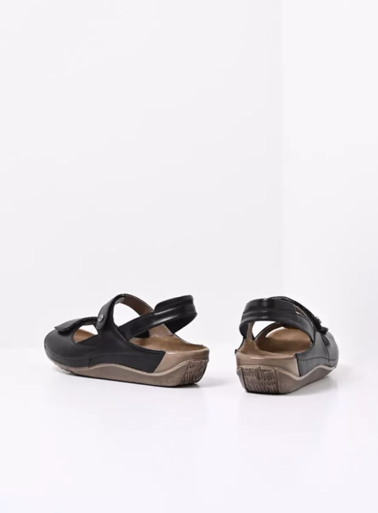 Wolky Sandals 00537 Alberta 50000 black leather