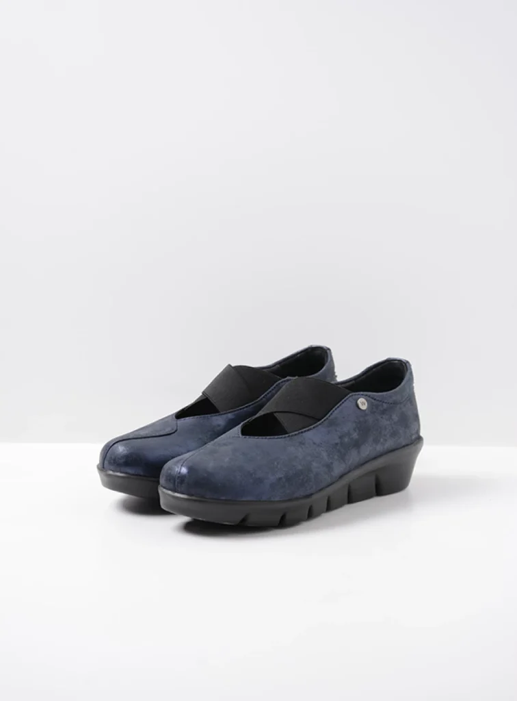 Wolky Ballet pumps 00665 Cursa 10823 navy metallic nubuck