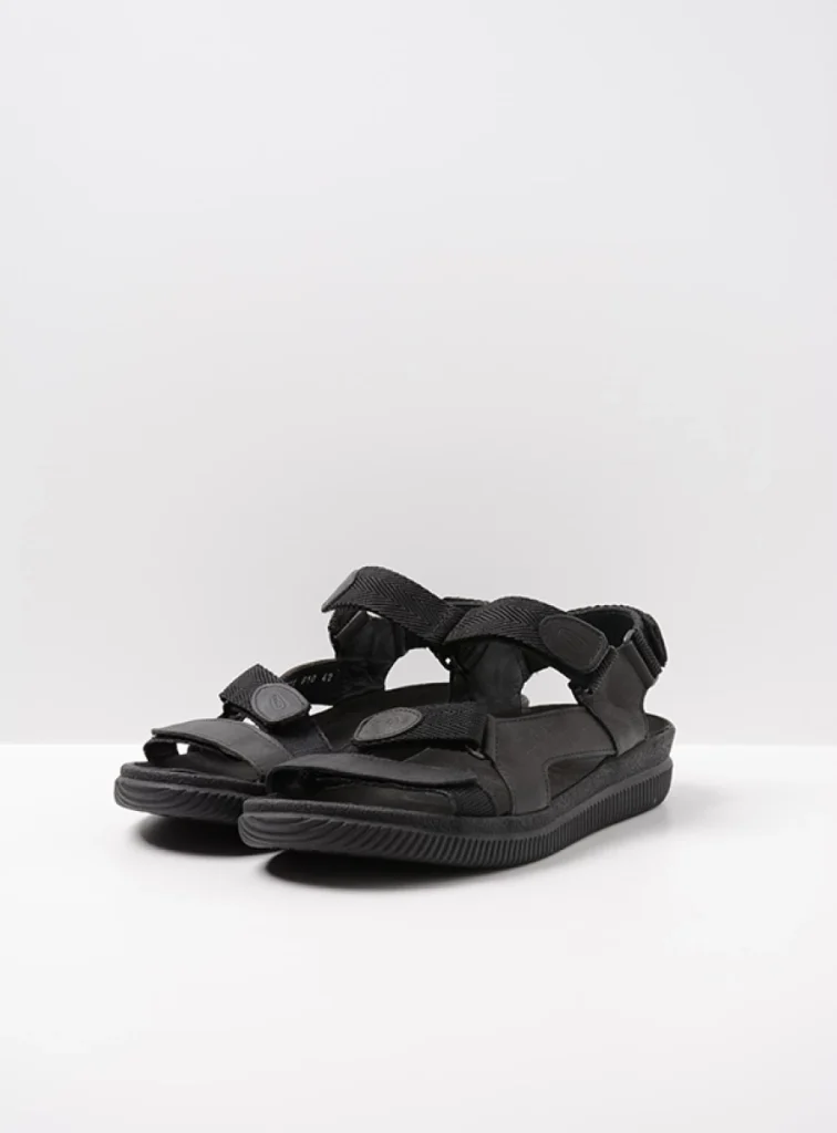 Wolky Sandals 00711 Energy Men 50000 black greased leather