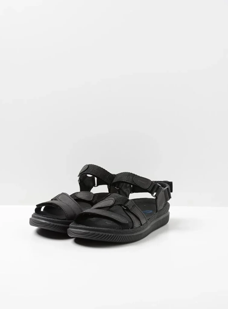 Wolky Sandals 00720 Action Lady 50000 black greased leather