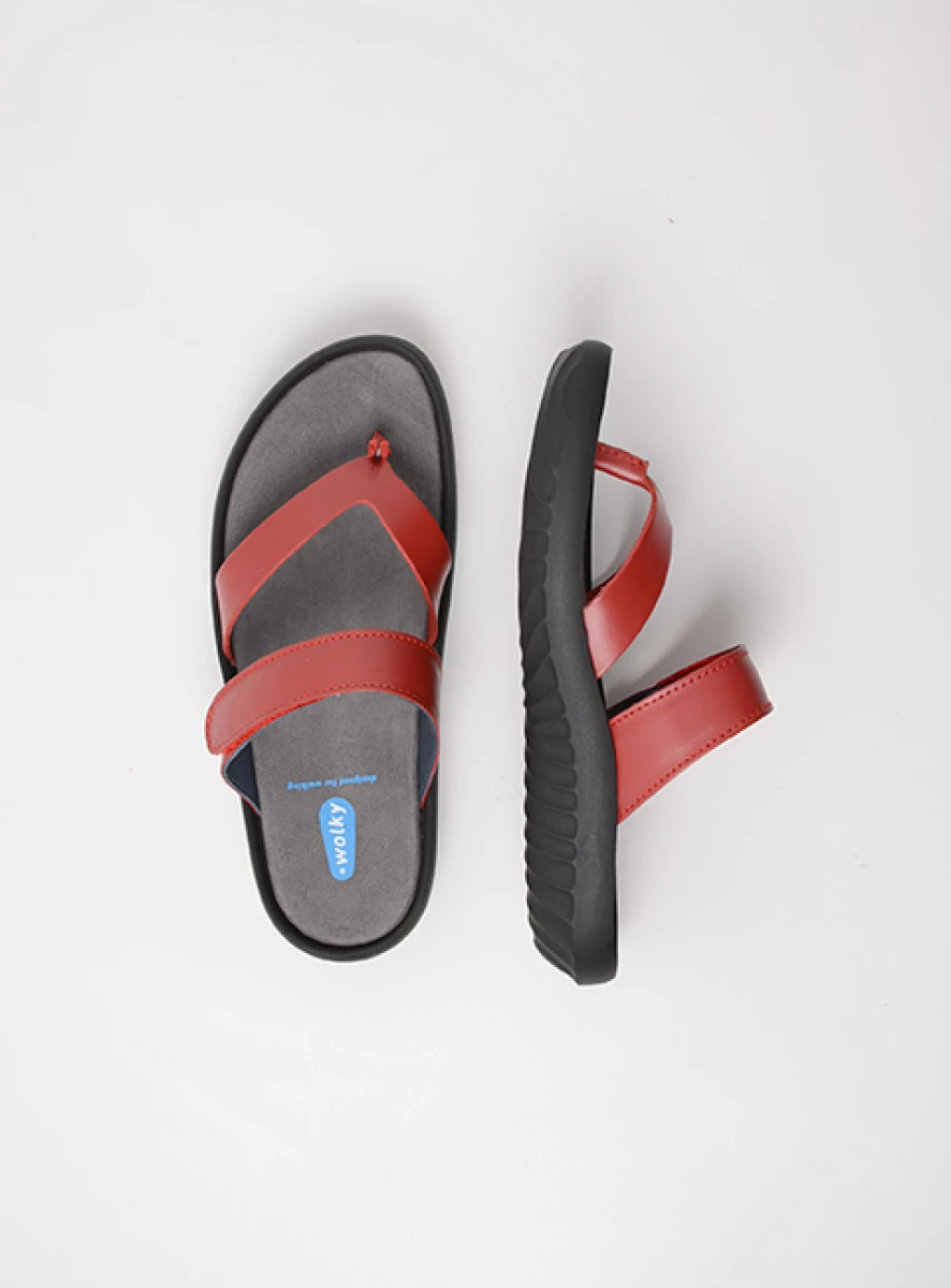 Wolky Flip flops dames 00880 Tahiti 31500 red leather