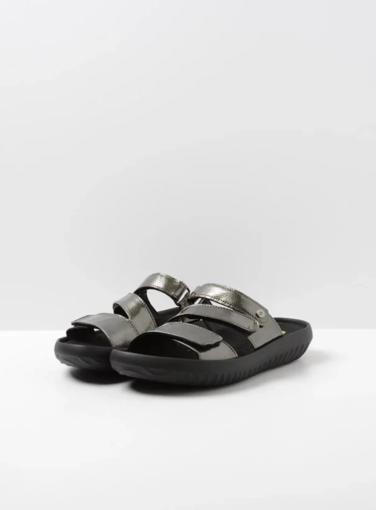 Wolky Sandals 00889 Sense Vegan 96700 greygreen vegan patent leather