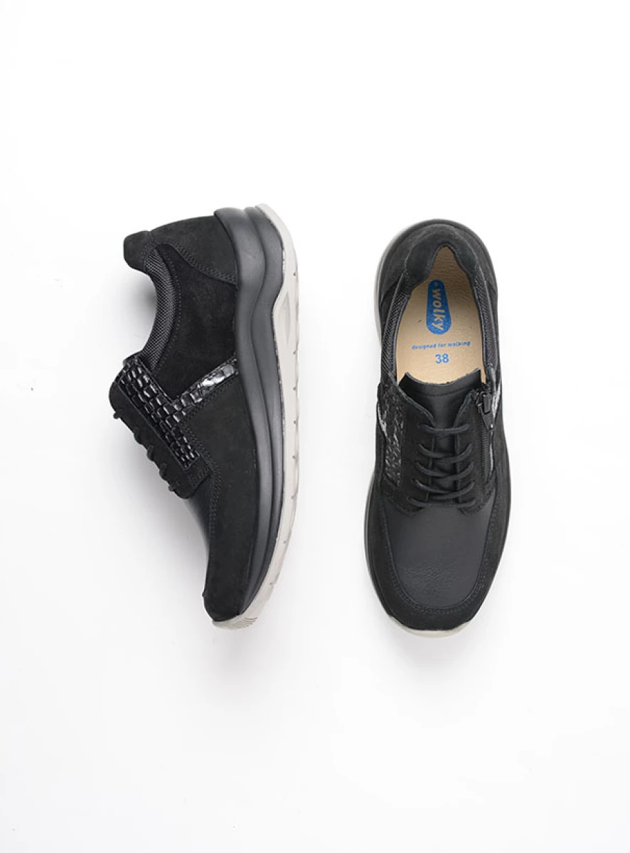 Wolky Trainers 00979 Comrie 91001 black combi leather