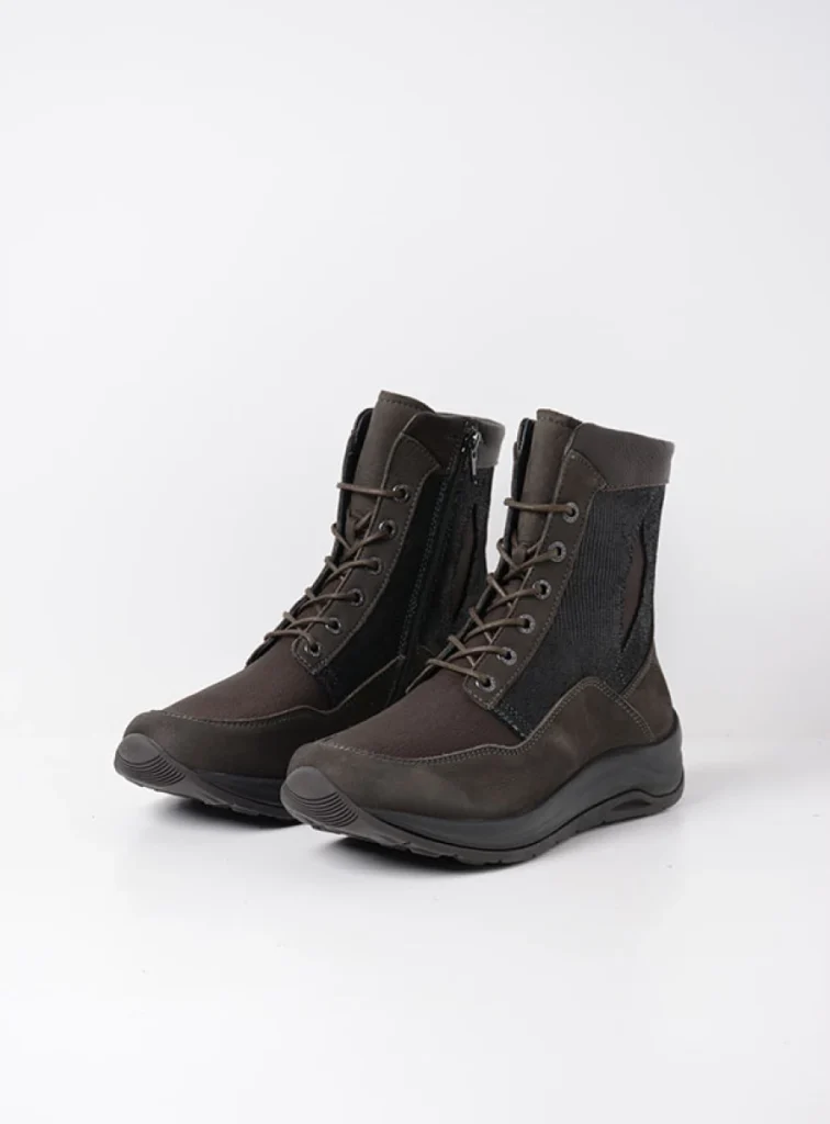 Wolky Lace up boots 00983 Ellon S2F 90302 carbon stretch leather