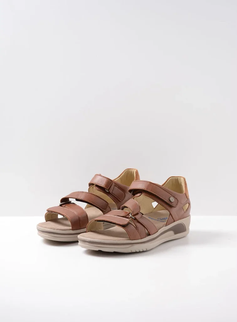 Wolky Sandals 01055 Desh 30430 cognac leather