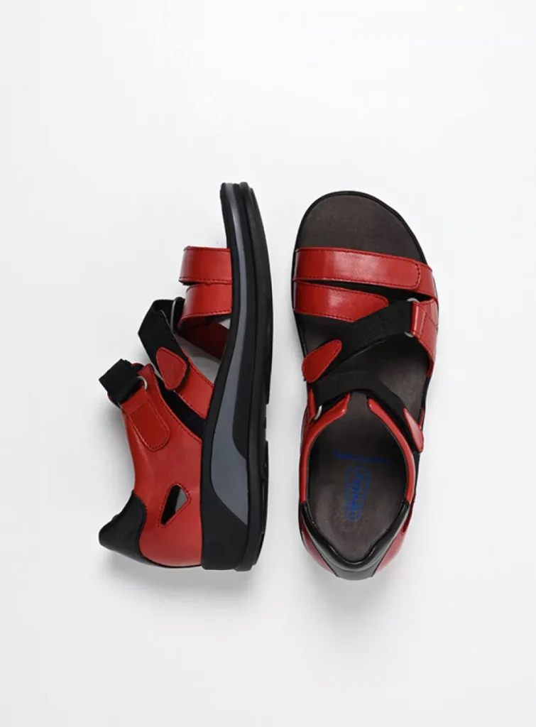 Wolky Sandals 01055 Desh 30500 red leather