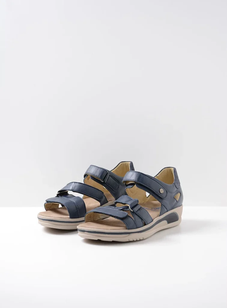 Wolky Sandals 01055 Desh 30870 blue leather