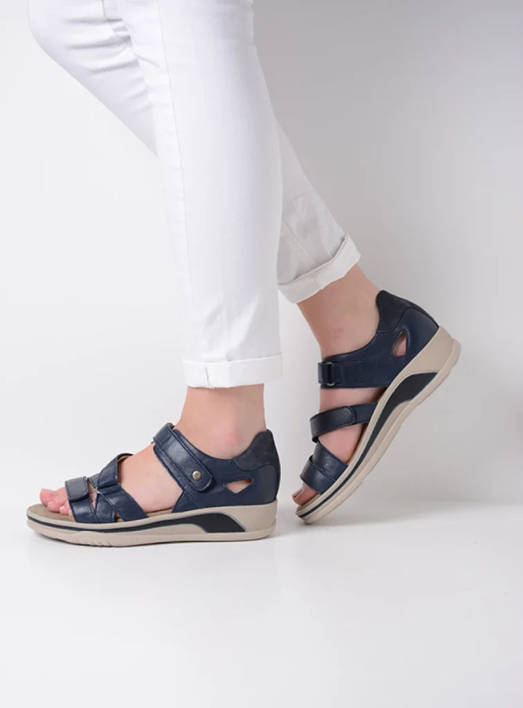 Wolky Sandals 01055 Desh 30870 blue leather