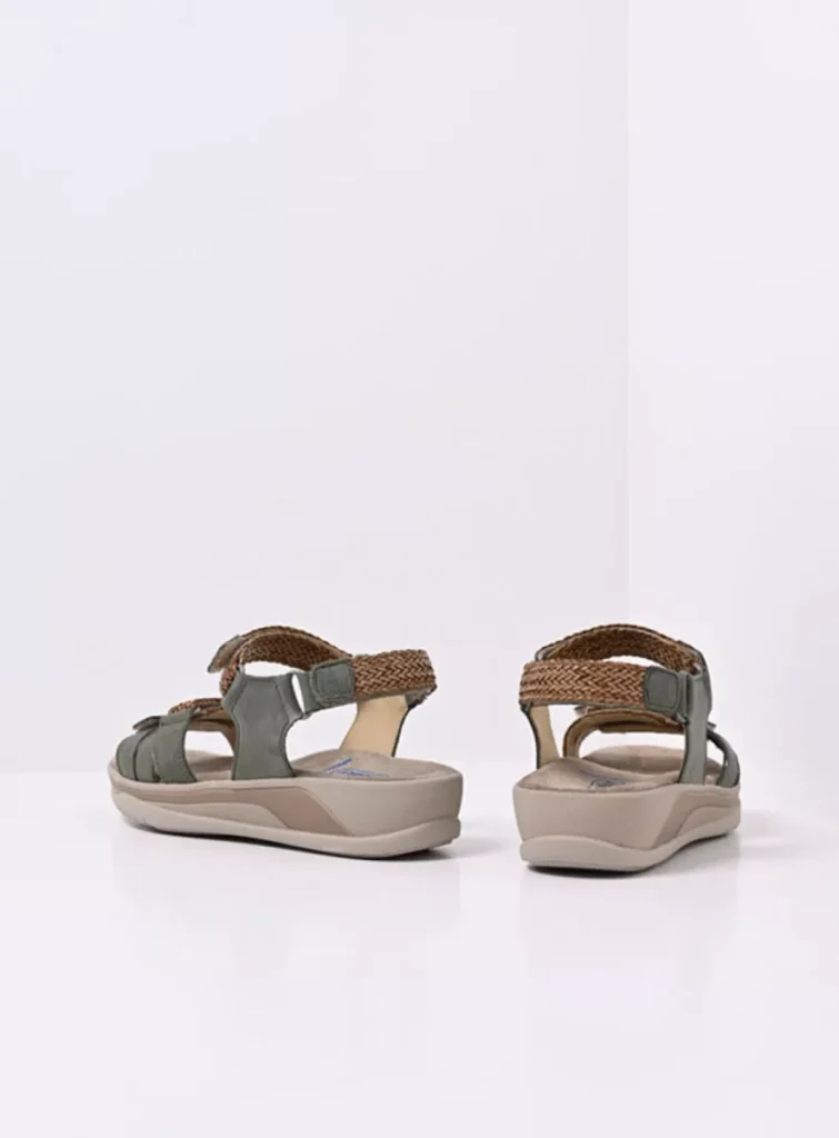 Wolky Sandals 01056 Acula 12701 sage green nubuck