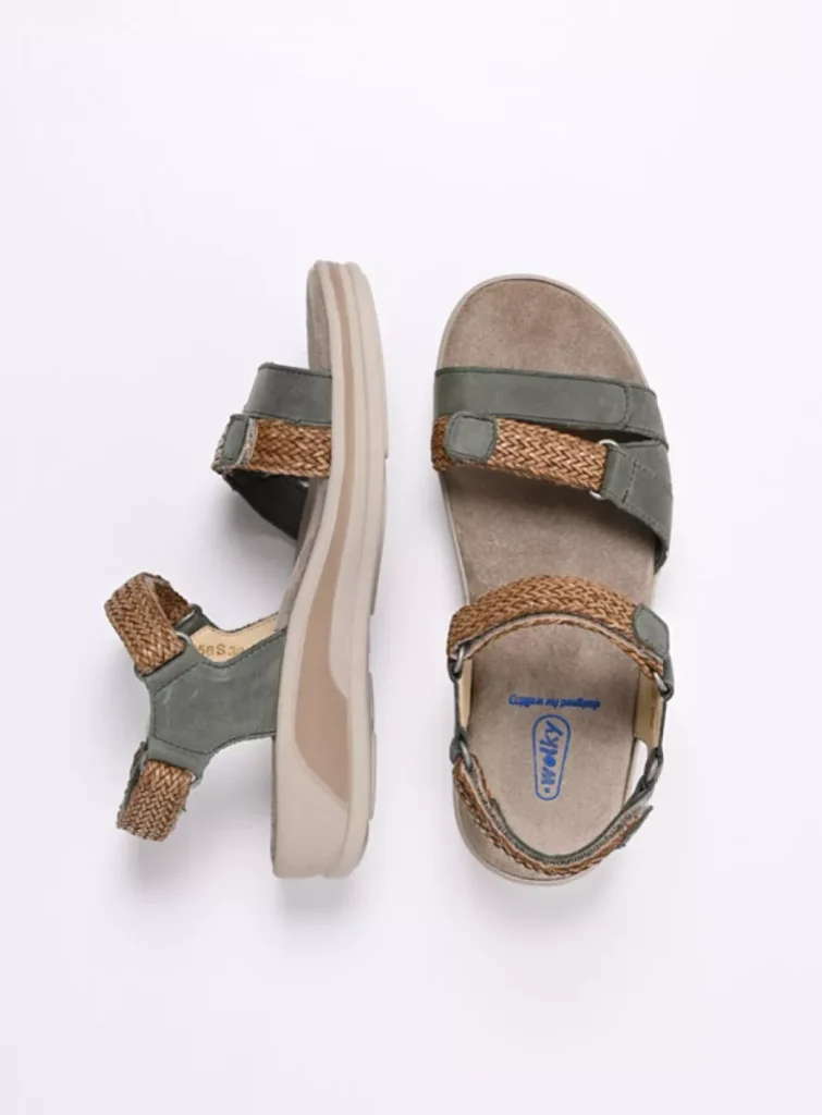 Wolky Sandals 01056 Acula 12701 sage green nubuck