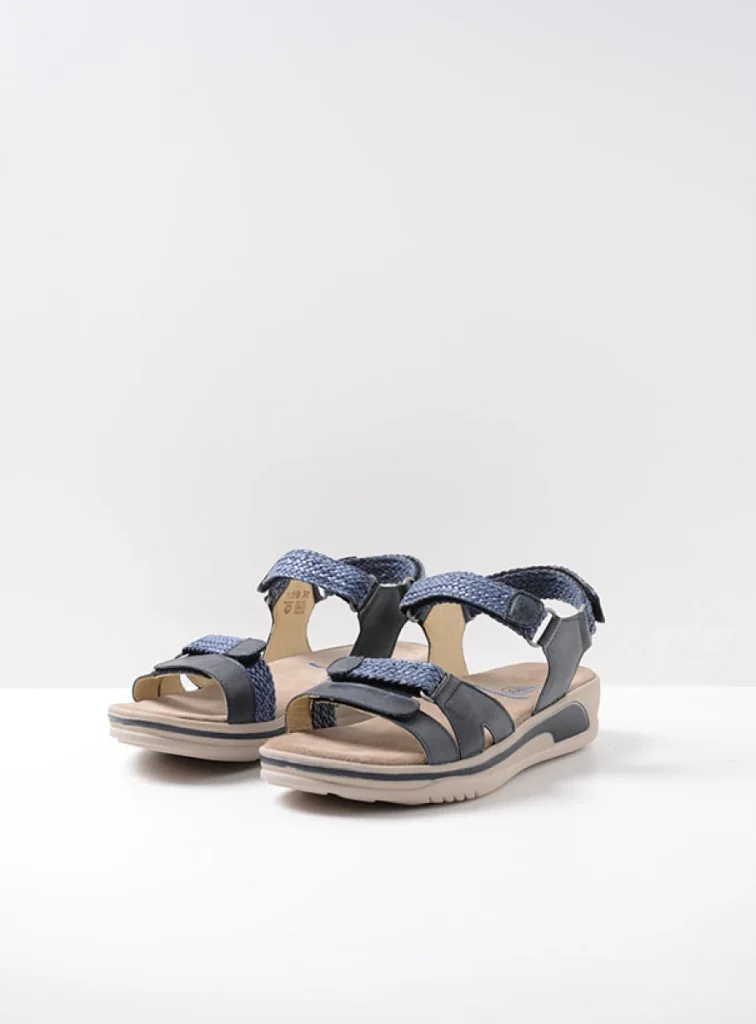 Wolky Sandals 01056 Acula 31870 blue leather