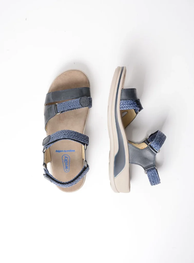 Wolky Sandals 01056 Acula 31870 blue leather