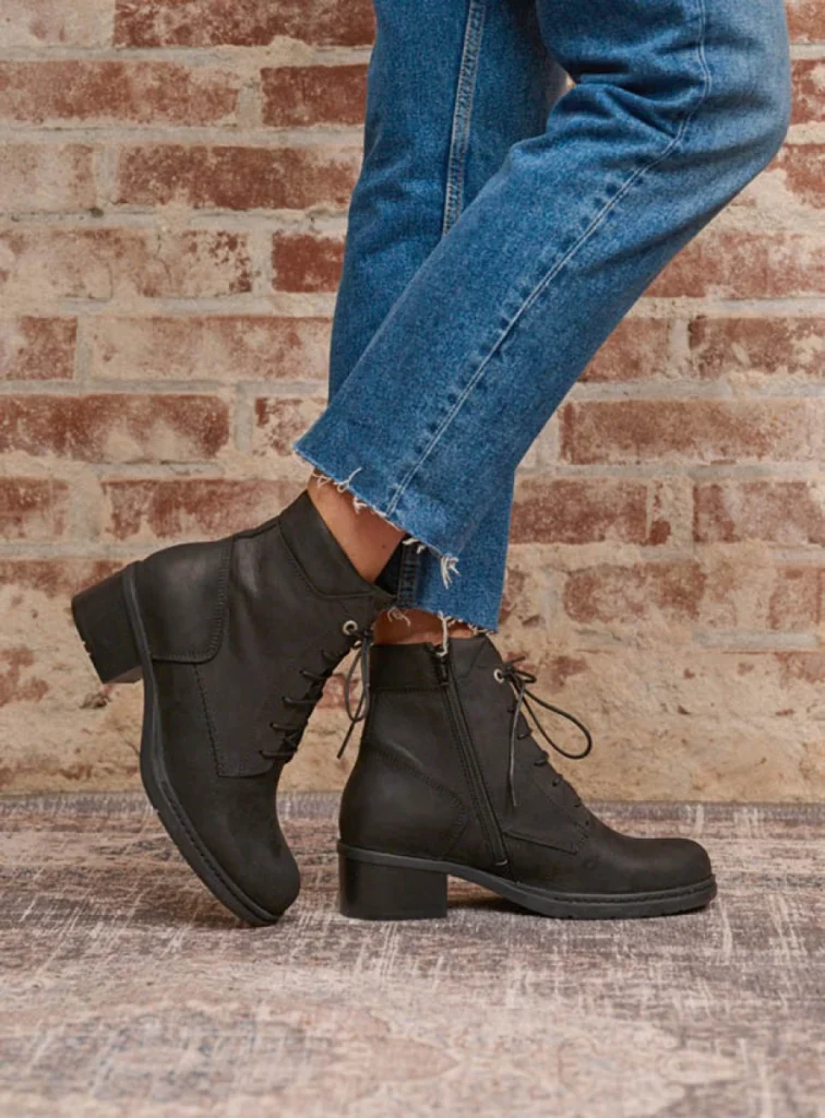 Wolky Lace up boots 01275 Edson XW 12000 black nubuck