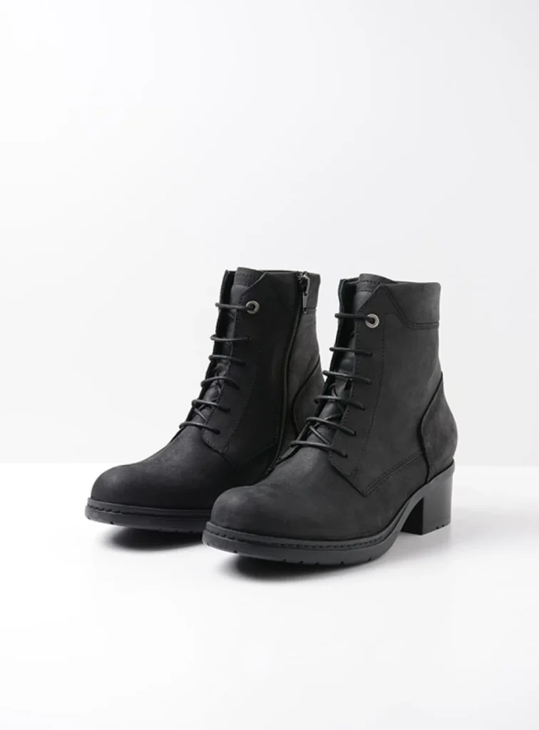 Wolky Lace up boots 01275 Edson XW 12000 black nubuck