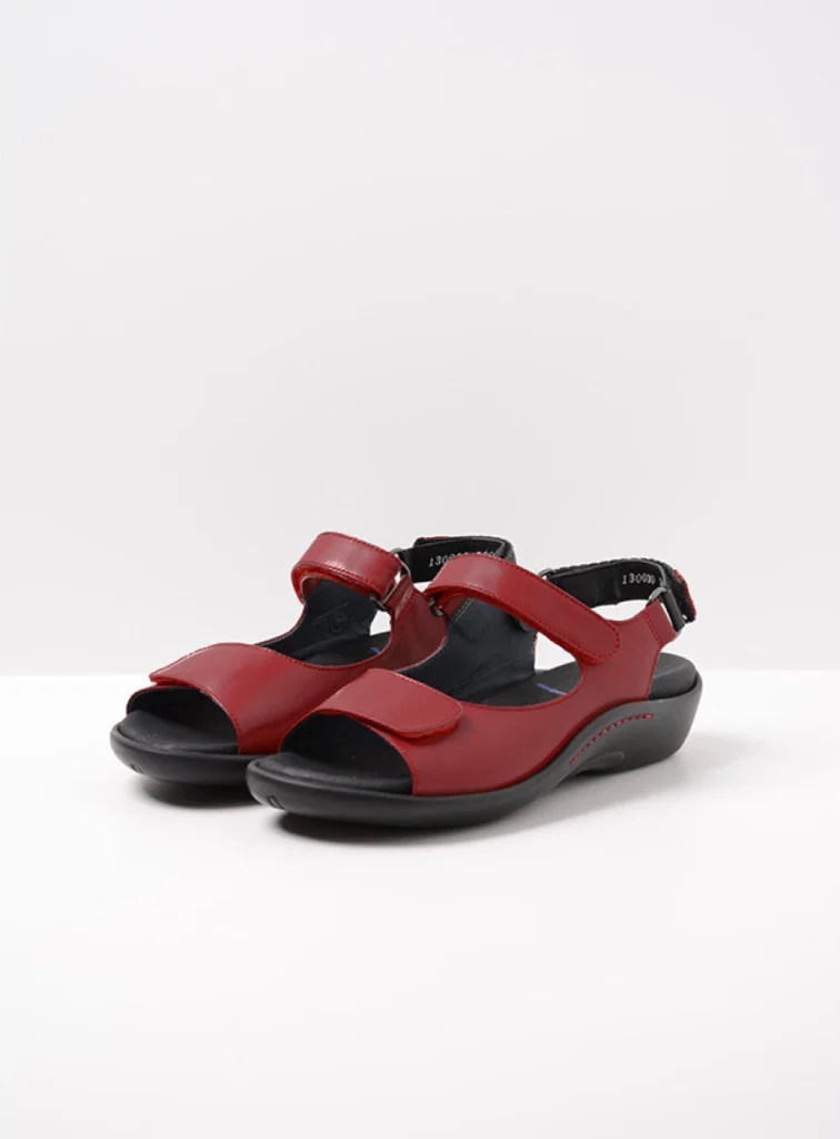 Wolky Sandals 01300 Salvia 30500 red leather