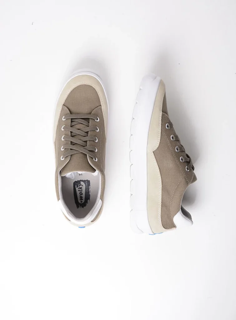 Wolky Trainers 01425 Babati 94375 khaki canvas/suede