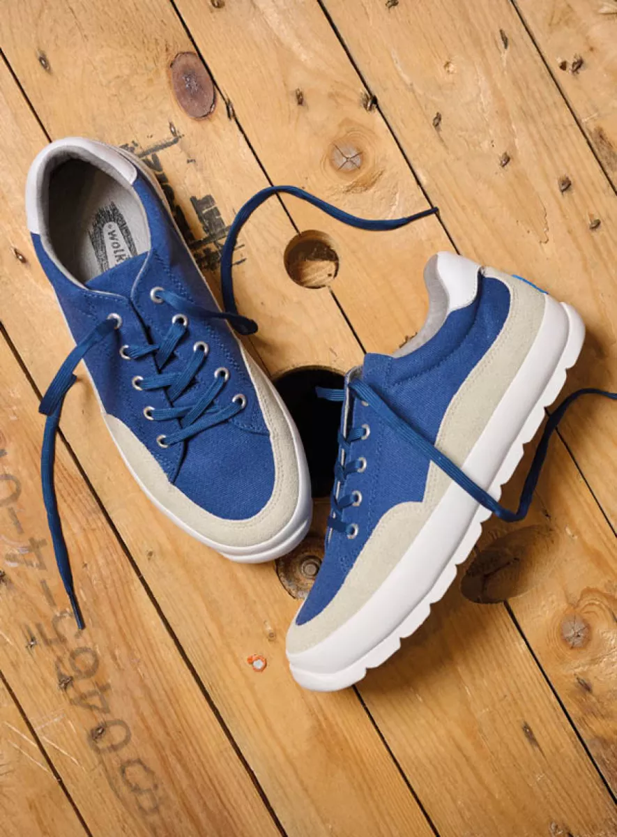 Wolky Trainers 01425 Babati 94800 blue canvas/suede