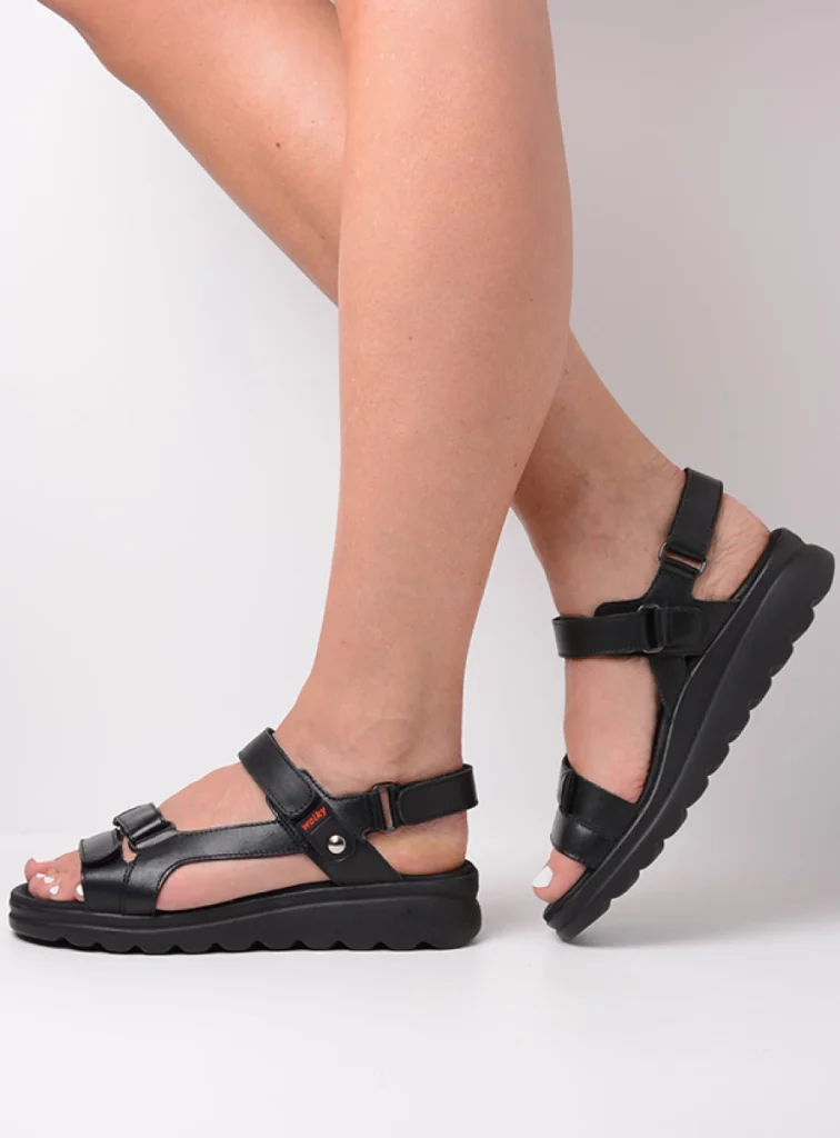 Wolky Sandals 01525 Mile 50000 black leather