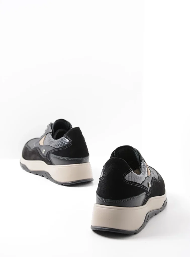 Wolky Trainers 01580 Sappho 90001 black combi leather