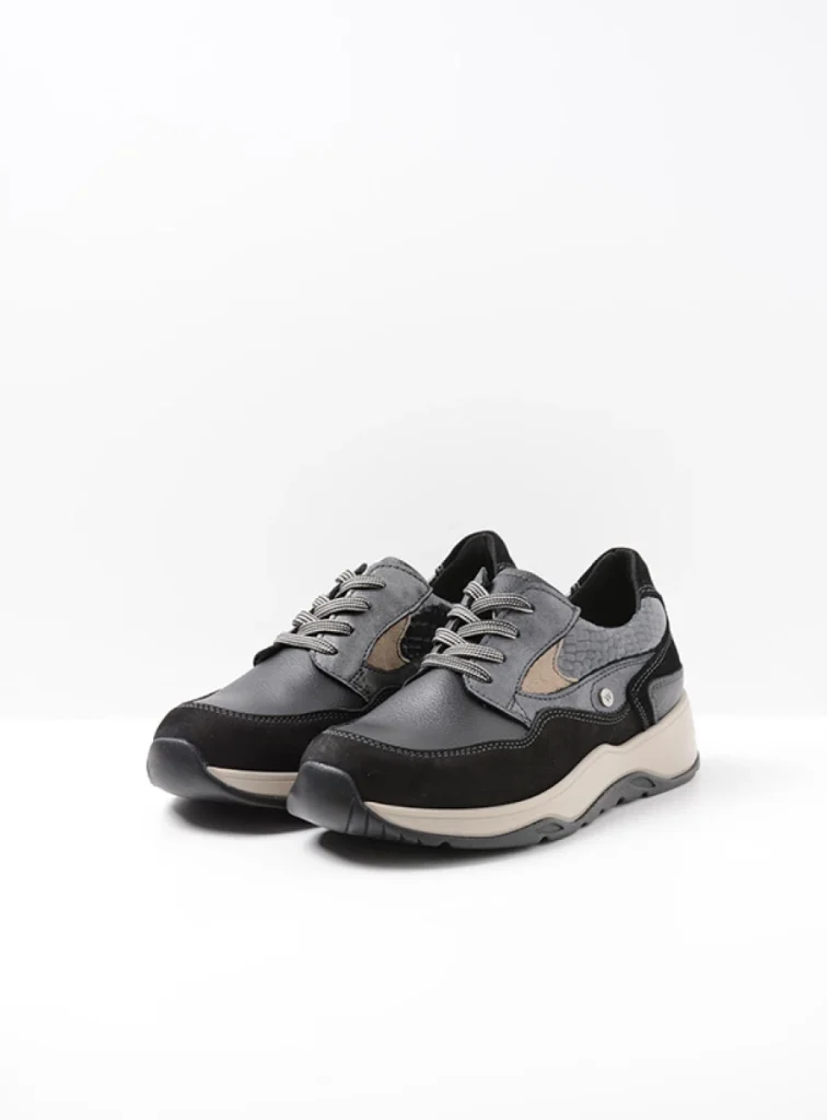 Wolky Trainers 01580 Sappho 90001 black combi leather