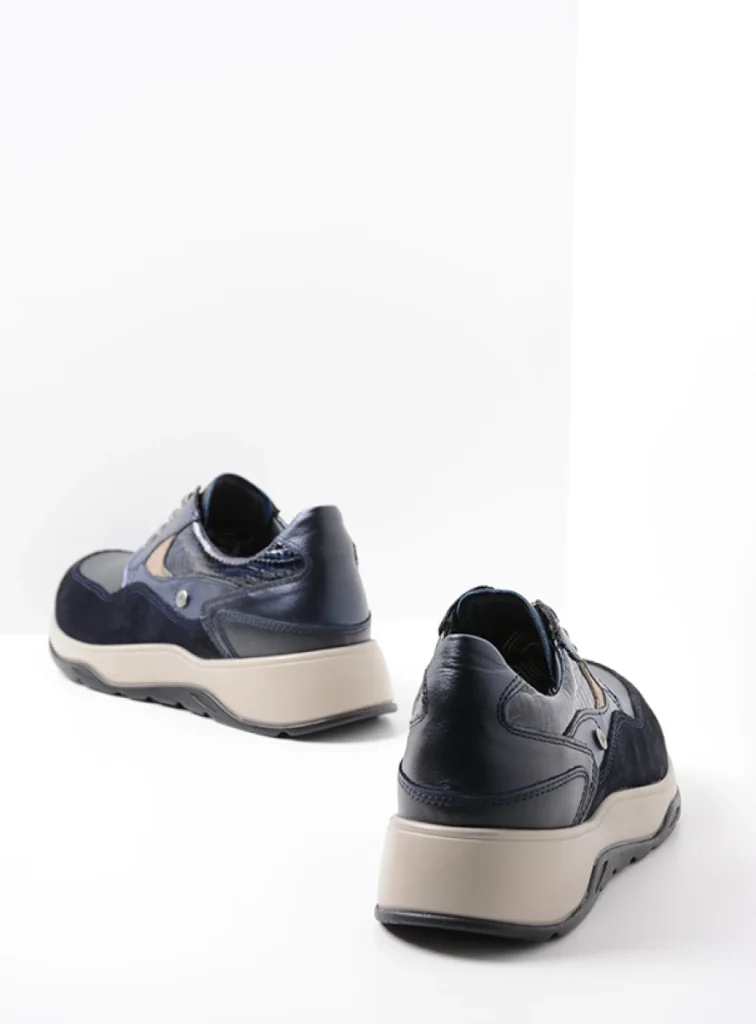 Wolky Trainers 01580 Sappho 90801 blue combi leather