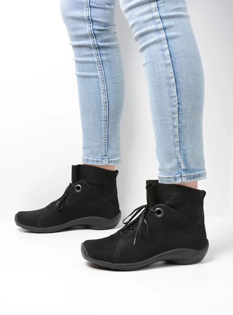 Wolky Lace up boots 01657 Diana 11000 black nubuck