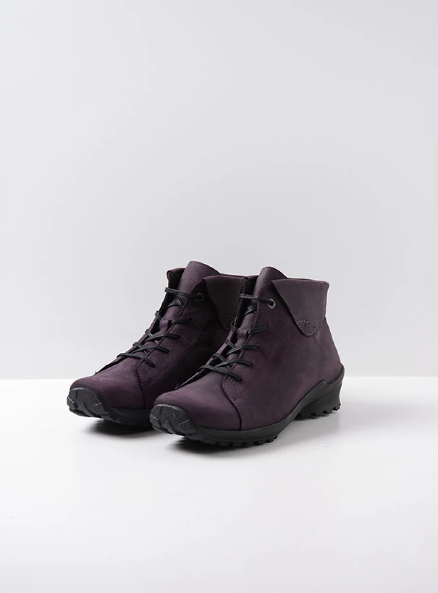 Wolky Lace up boots 01737 Teton 11600 purple nubuck