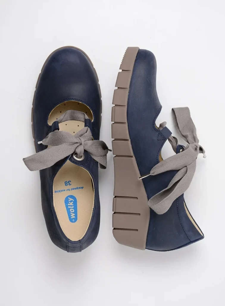 Wolky Lace up shoes 01781 Boston 10870 blue-summer nubuck