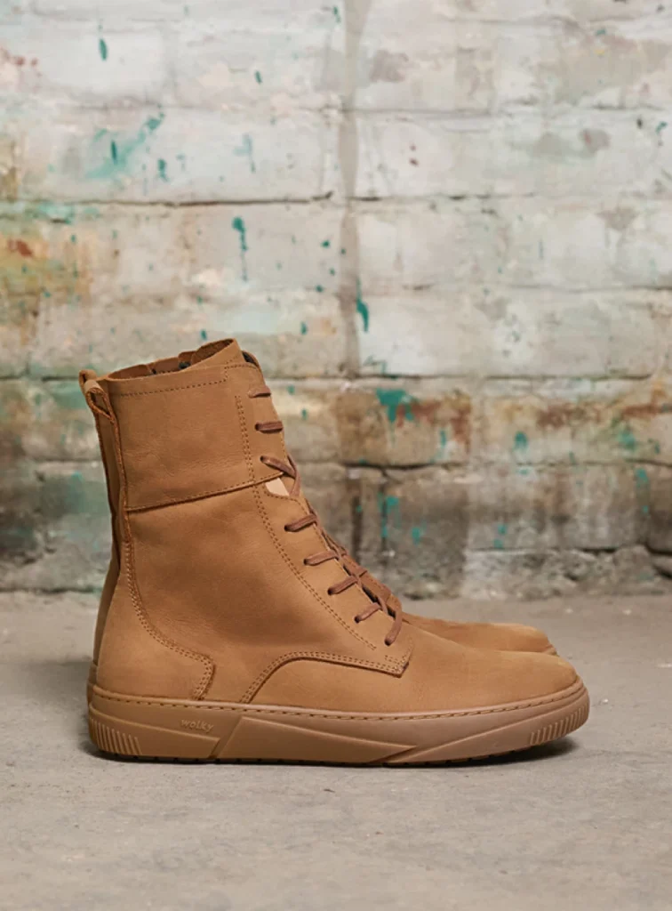 Wolky Lace up boots 02083 Check 12430 cognac nubuck