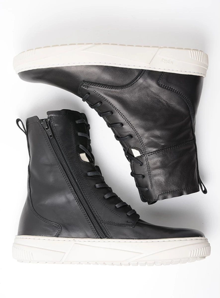 Wolky Lace up boots 02083 Check 30000 black leather