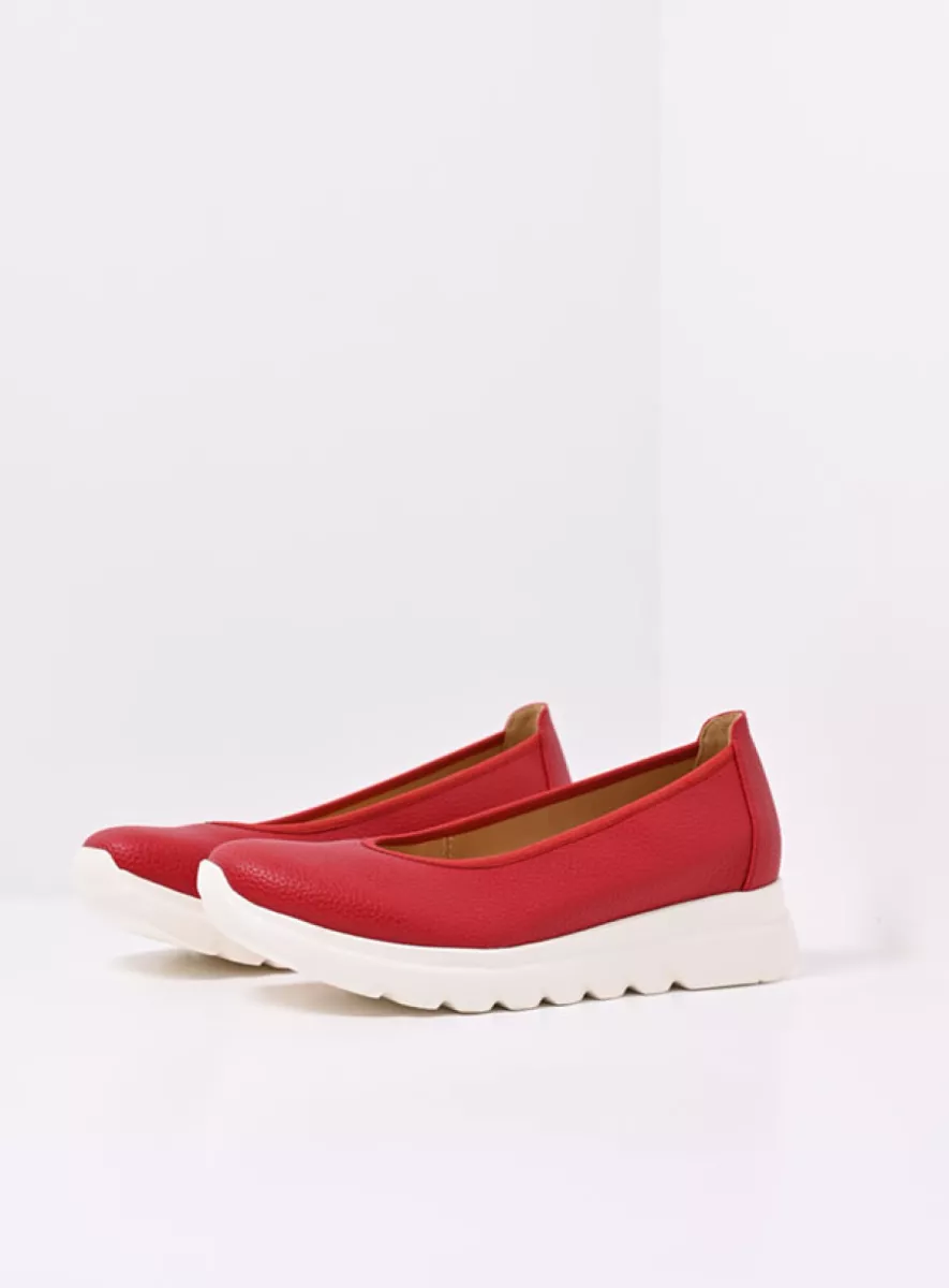 Wolky Ballet pumps 02126 Snallerina F2F 81500 red biocare