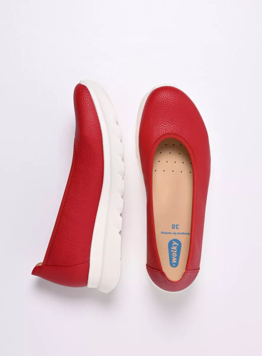 Wolky Ballet pumps 02126 Snallerina F2F 81500 red biocare