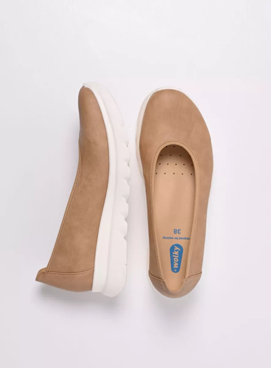 Wolky Ballet pumps 02126 Snallerina F2F 82380 sand biocare