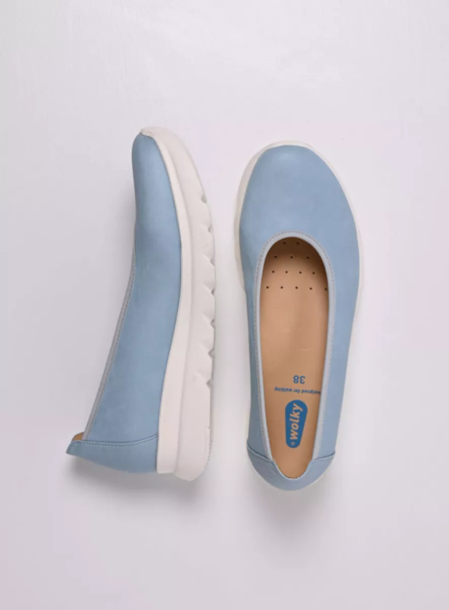 Wolky Ballet pumps 02126 Snallerina F2F 82806 lightblue biocare