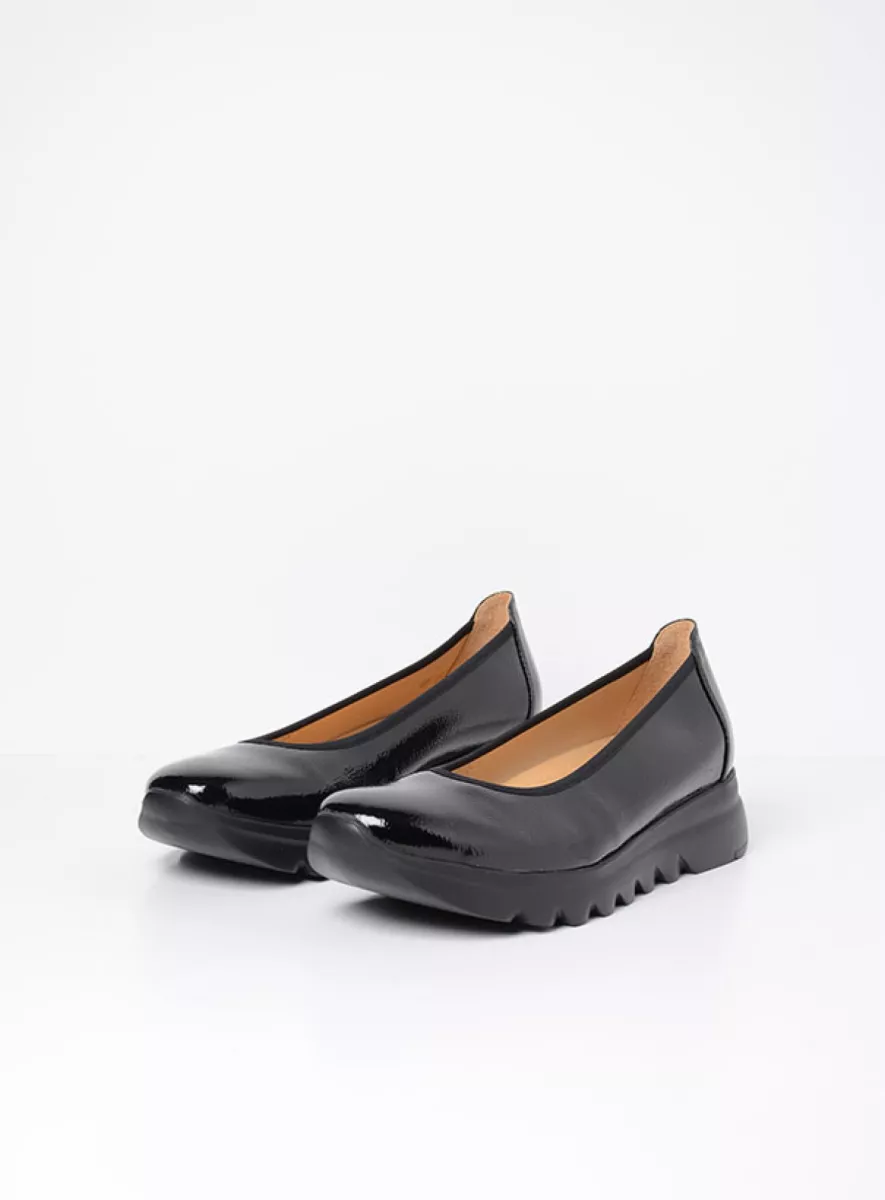 Wolky Ballet pumps 02126 Snallerina F2F 96000 black patent biocare