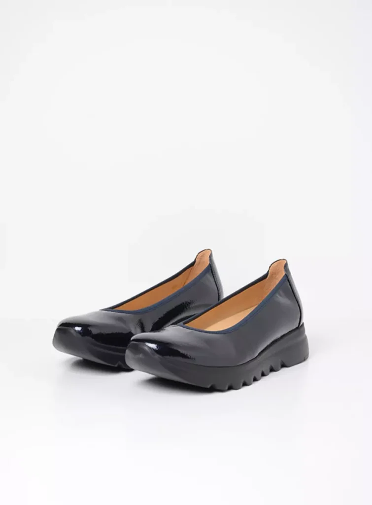 Wolky Ballet pumps 02126 Snallerina F2F 96800 blue patent biocare