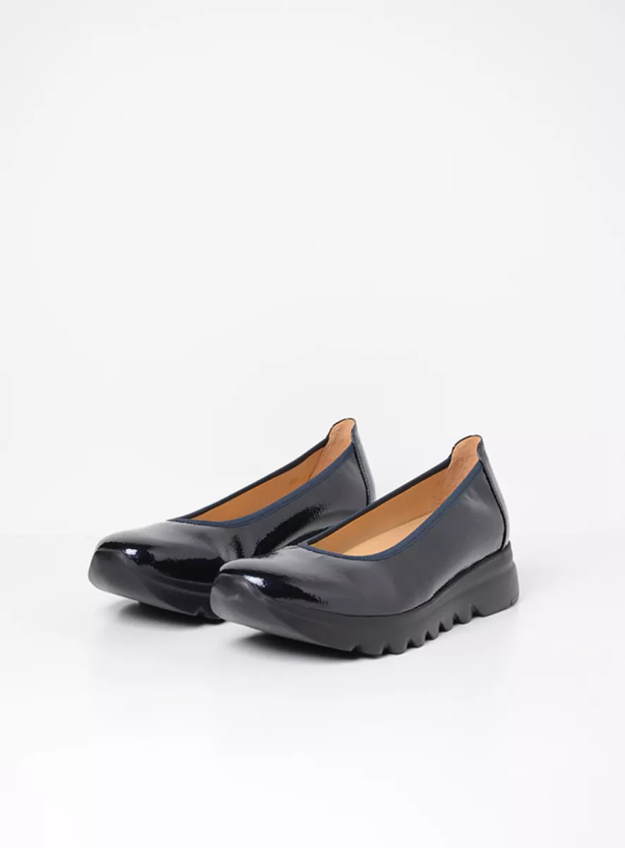 Wolky Ballet pumps 02126 Snallerina F2F 96800 blue patent biocare