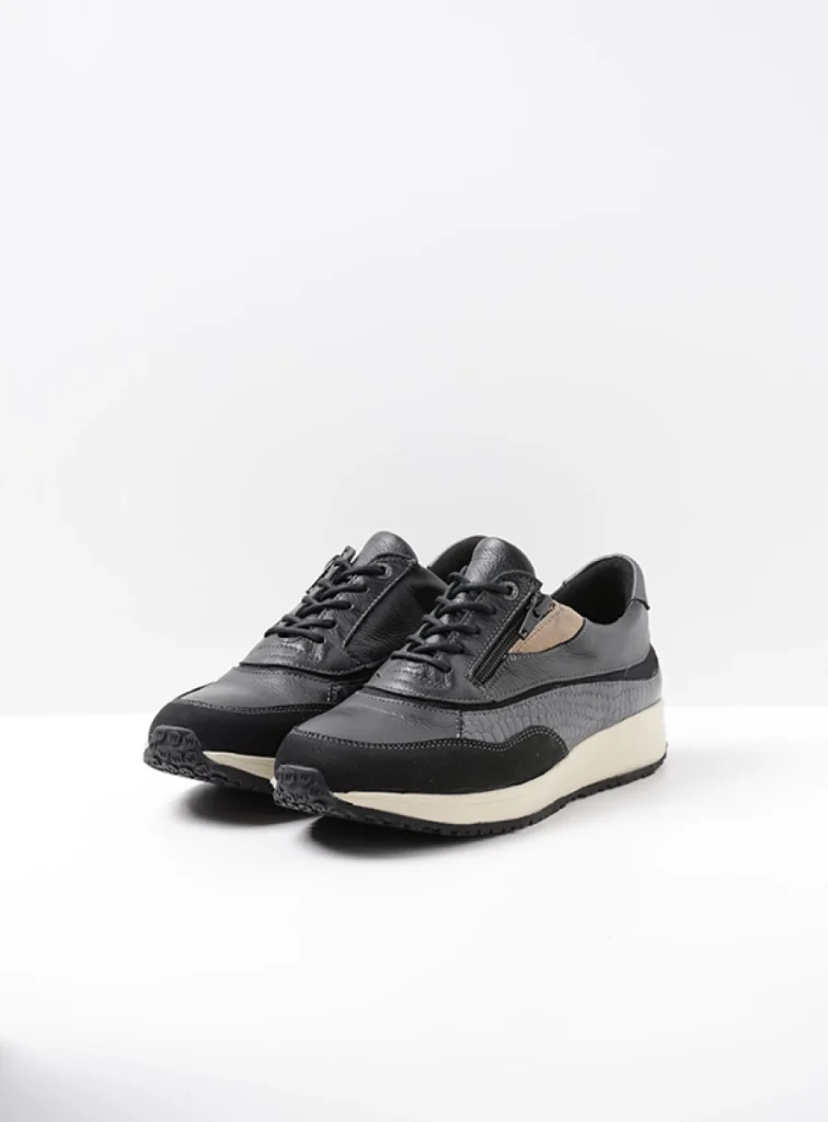 Wolky Lace up shoes 02278 Sprint 90001 black combi leather