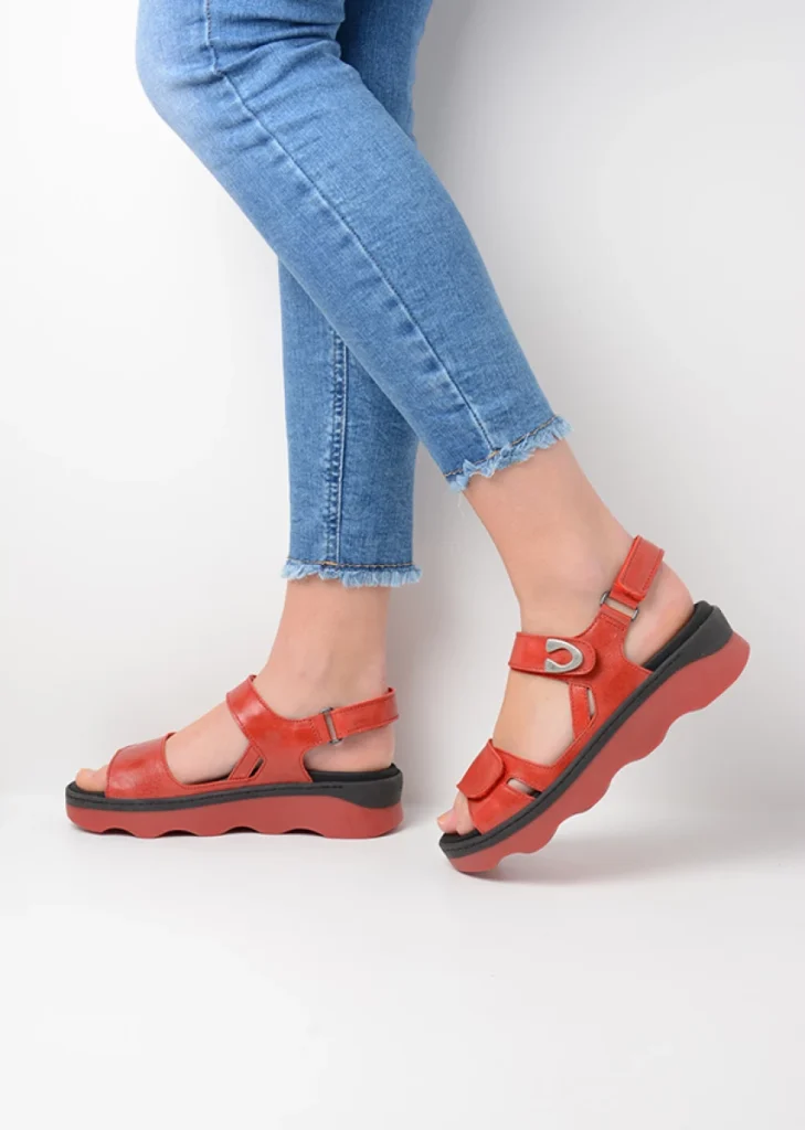 Wolky Sandals 02350 Medusa 33500 red leather