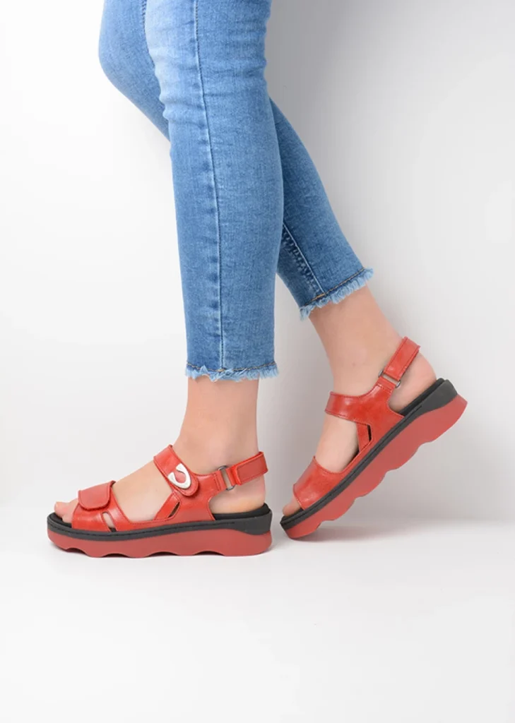 Wolky Sandals 02350 Medusa 33500 red leather