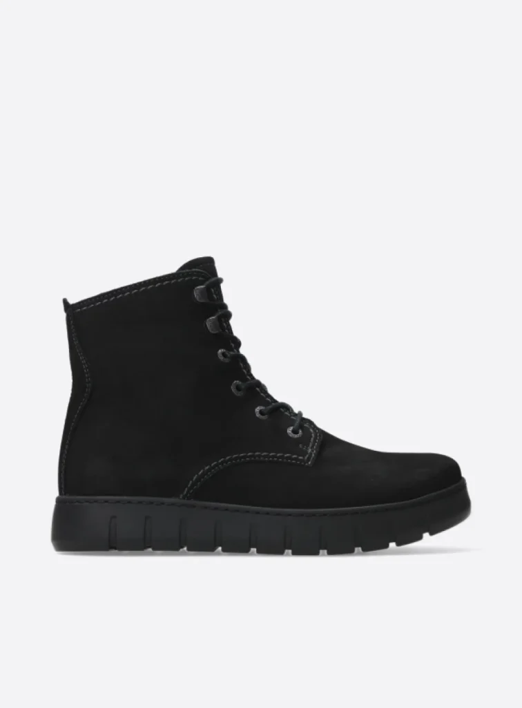 Wolky Lace up boots 02377 New Wave 10000 black nubuck