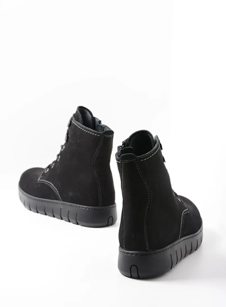 Wolky Lace up boots 02377 New Wave 10000 black nubuck