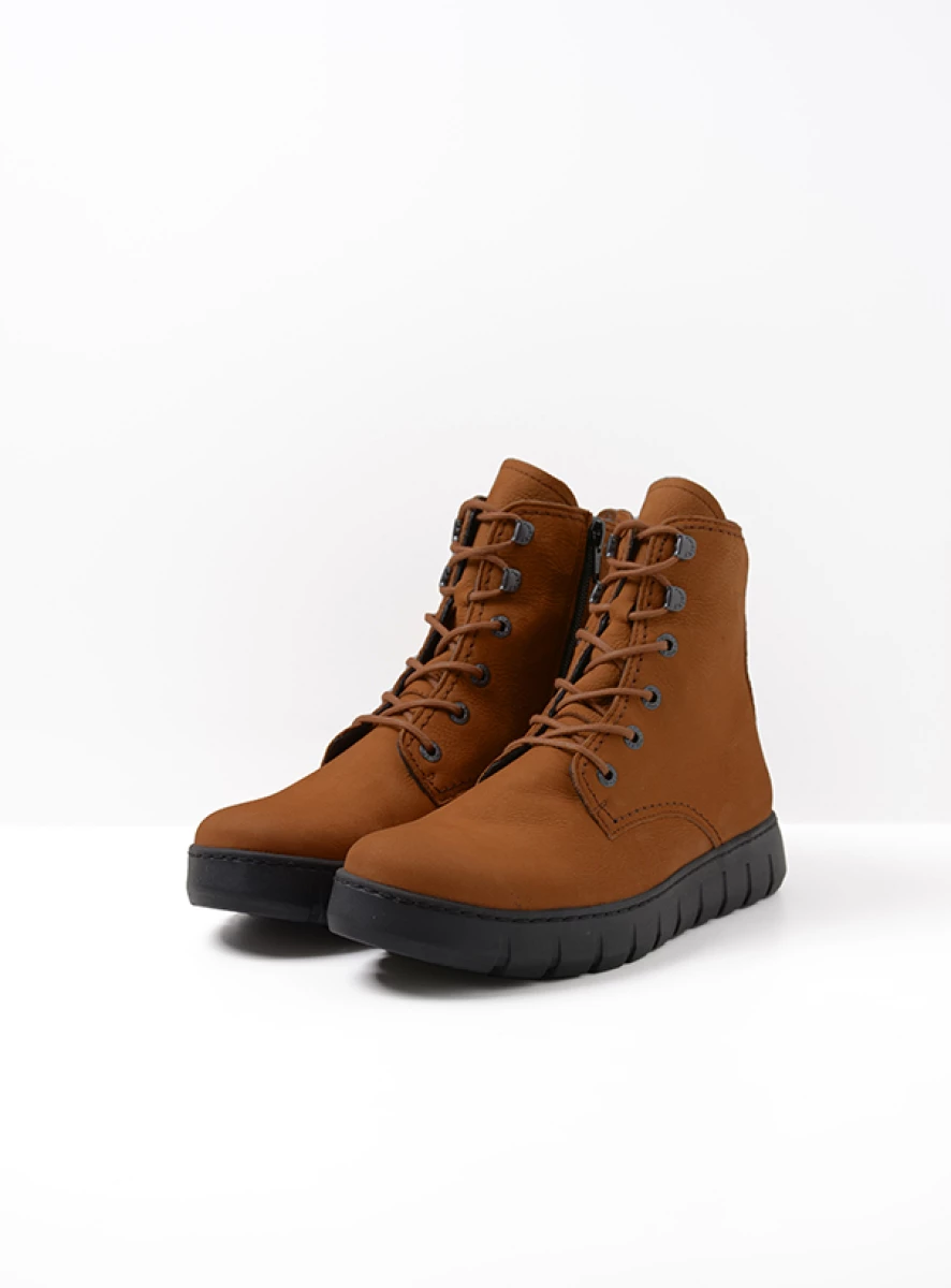 Wolky Lace up boots 02377 New Wave 10430 cognac nubuck