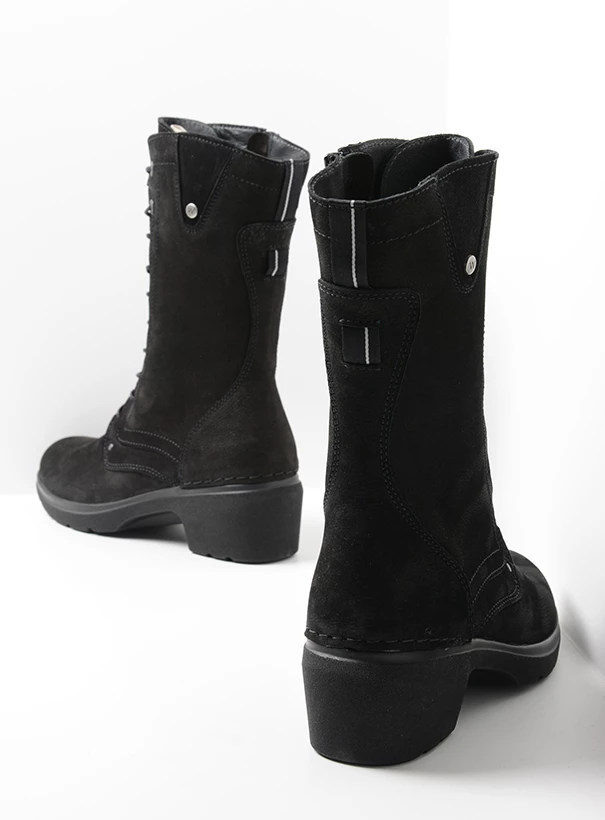 wolky biker boots 02781 shan 11000 black nubuck back