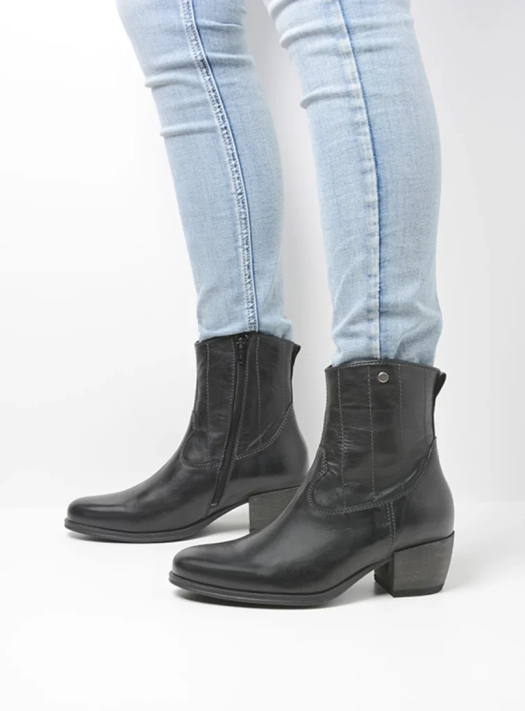 Wolky Boots 02878 Lubbock 30000 black leather